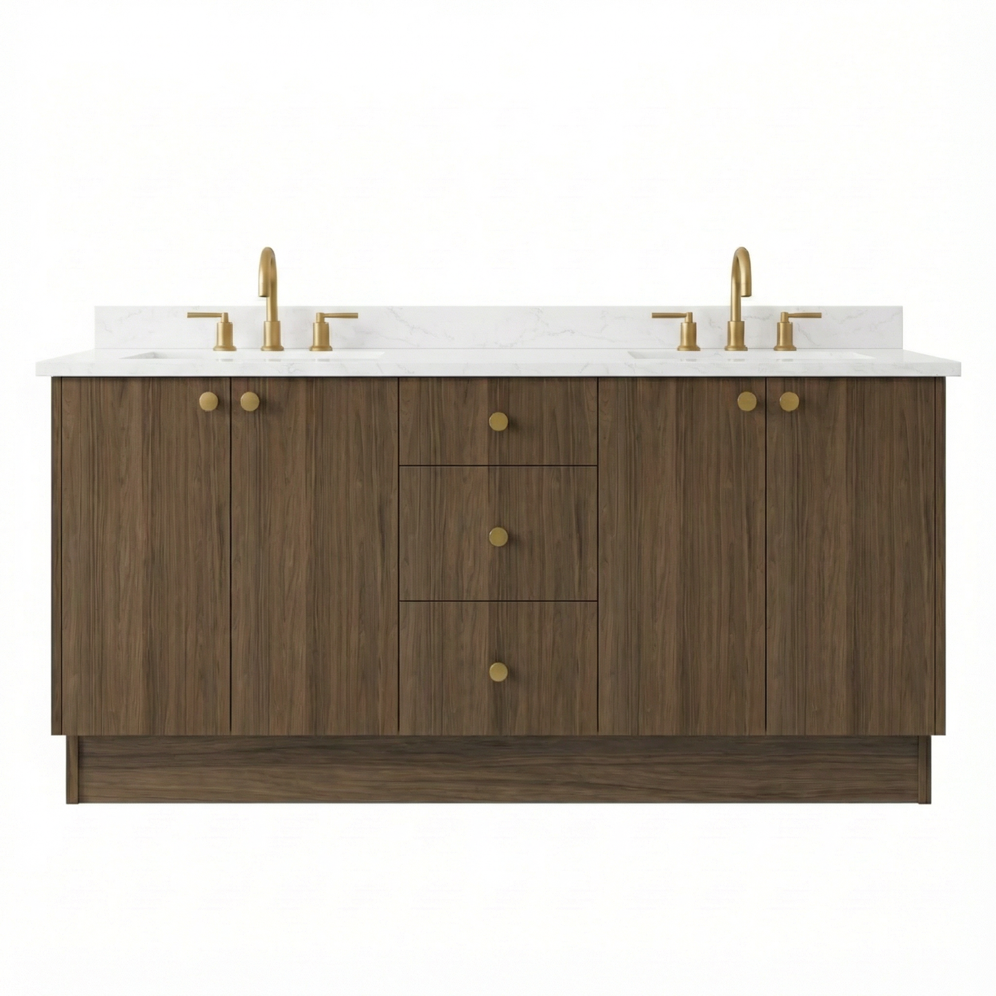 72" Pure Walnut Vanity – Double Sink