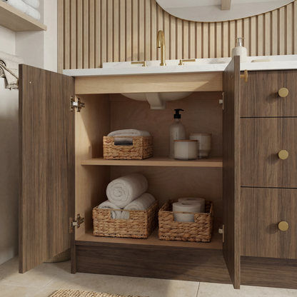 72" Pure Walnut Vanity – Double Sink