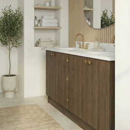 72" Pure Walnut Vanity – Double Sink