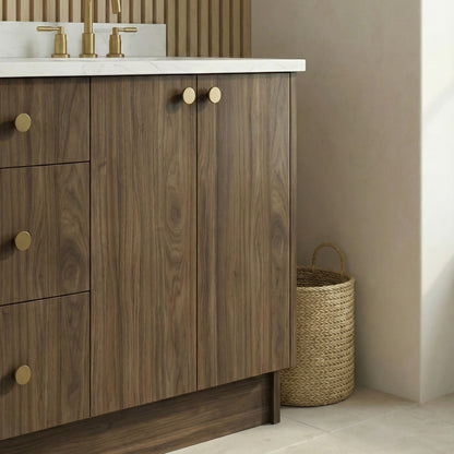 72" Pure Walnut Vanity – Double Sink