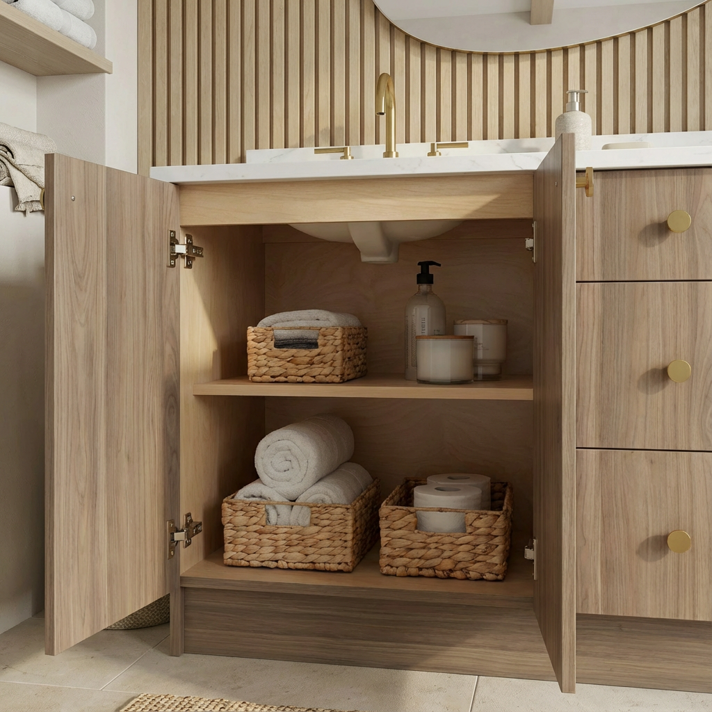 72" Frozen Walnut Vanity – Double Sink