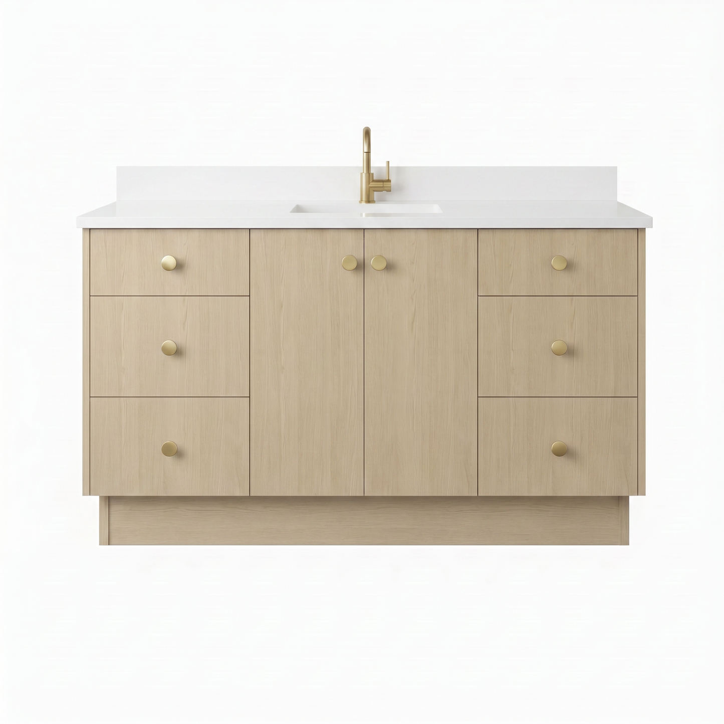 60" Desert Oak Vanity – Single Sink