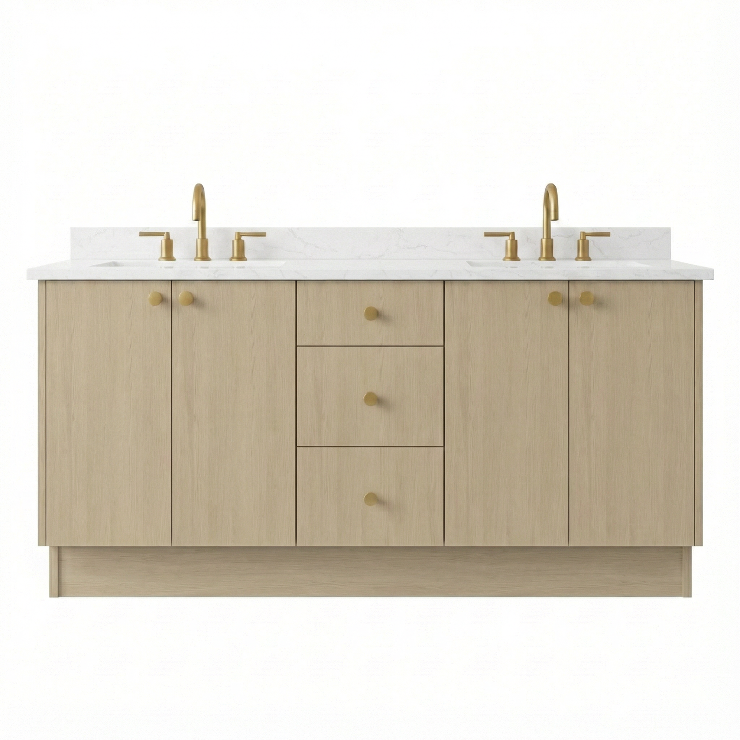 72" Desert Oak Vanity – Double Sink