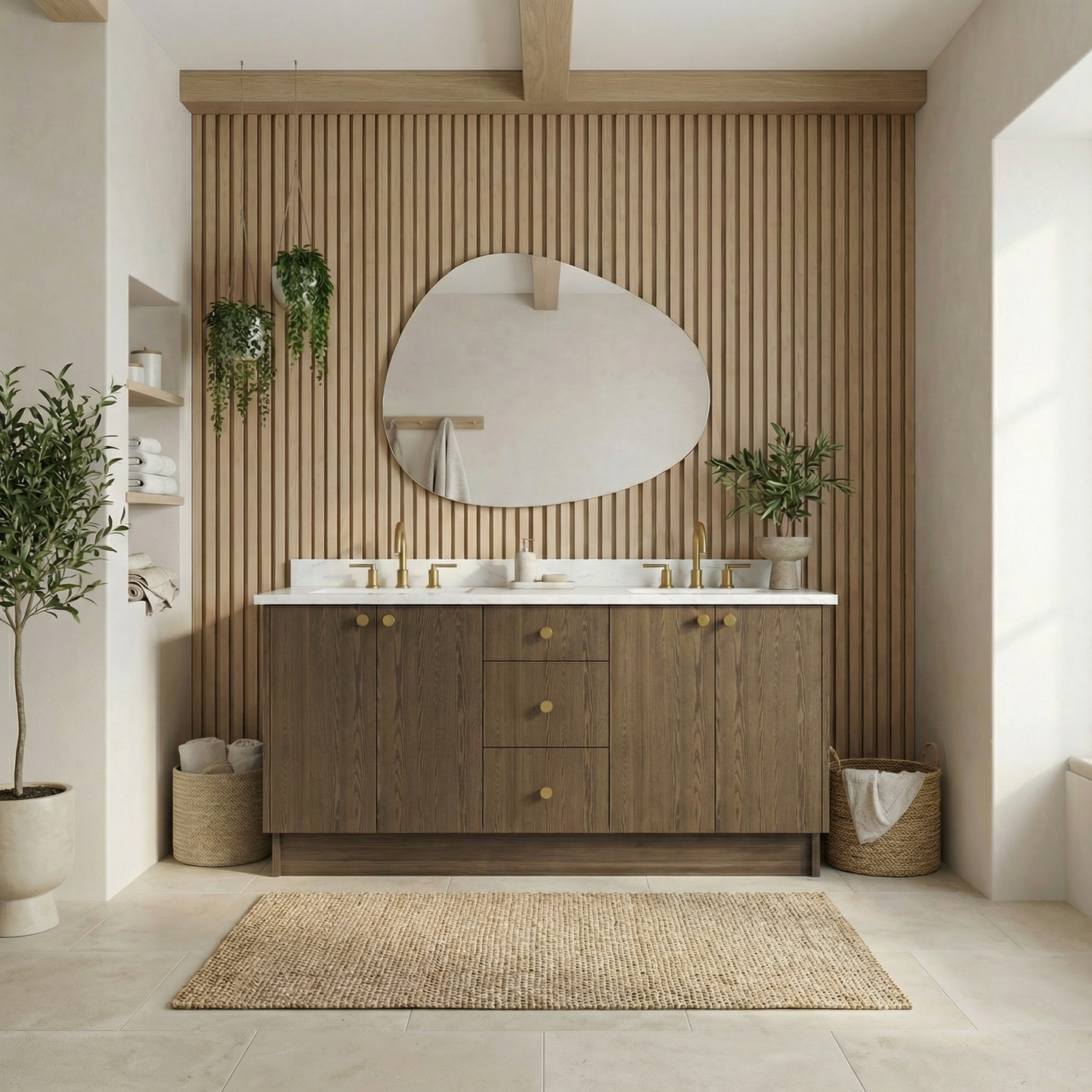 72" Cinnamon Triba Vanity – Double Sink