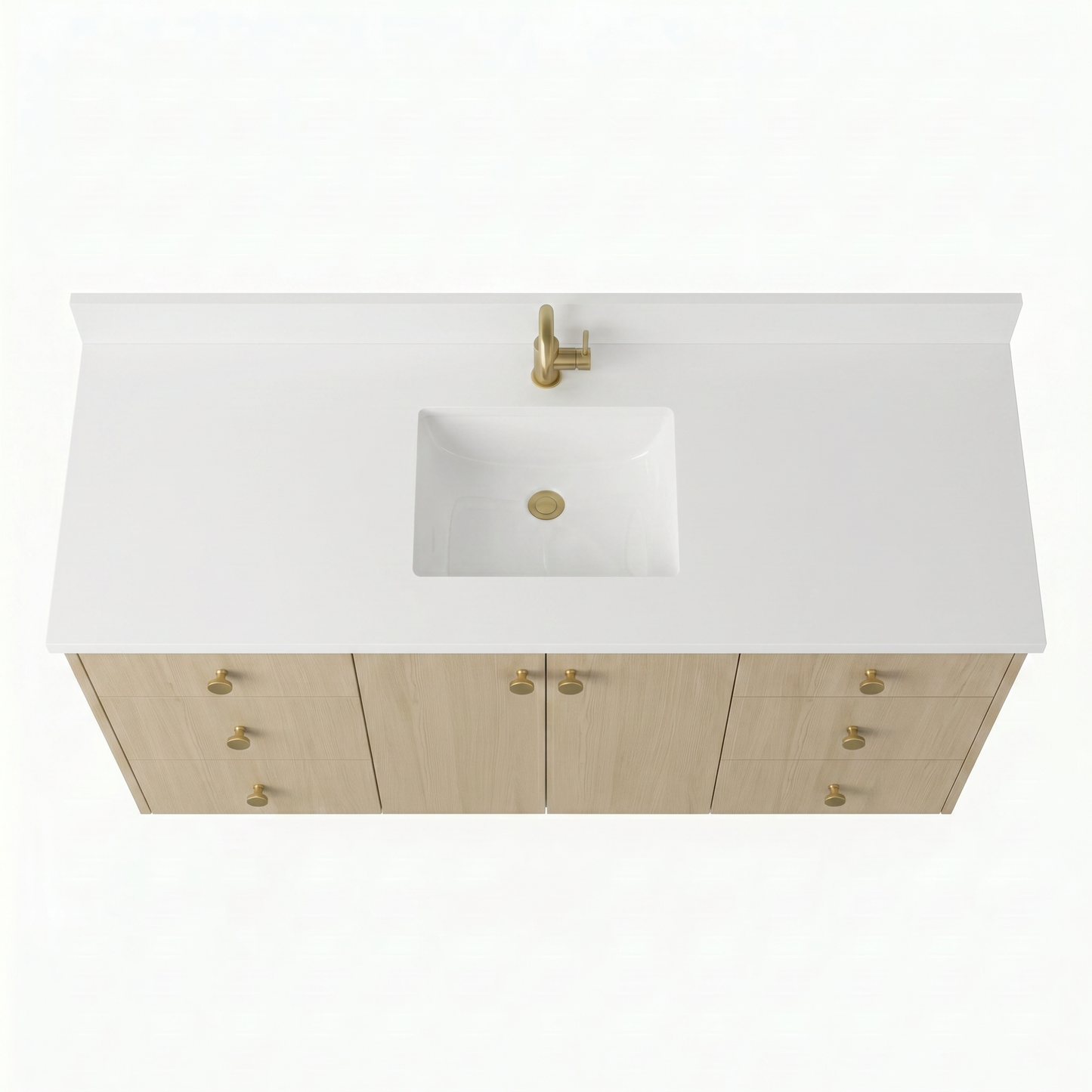 60" Desert Oak Vanity – Single Sink