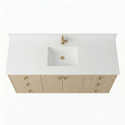 60" Desert Oak Vanity – Single Sink