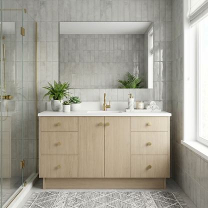60" Desert Oak Vanity – Single Sink