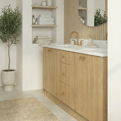72" Natural Oak Vanity – Double Sink