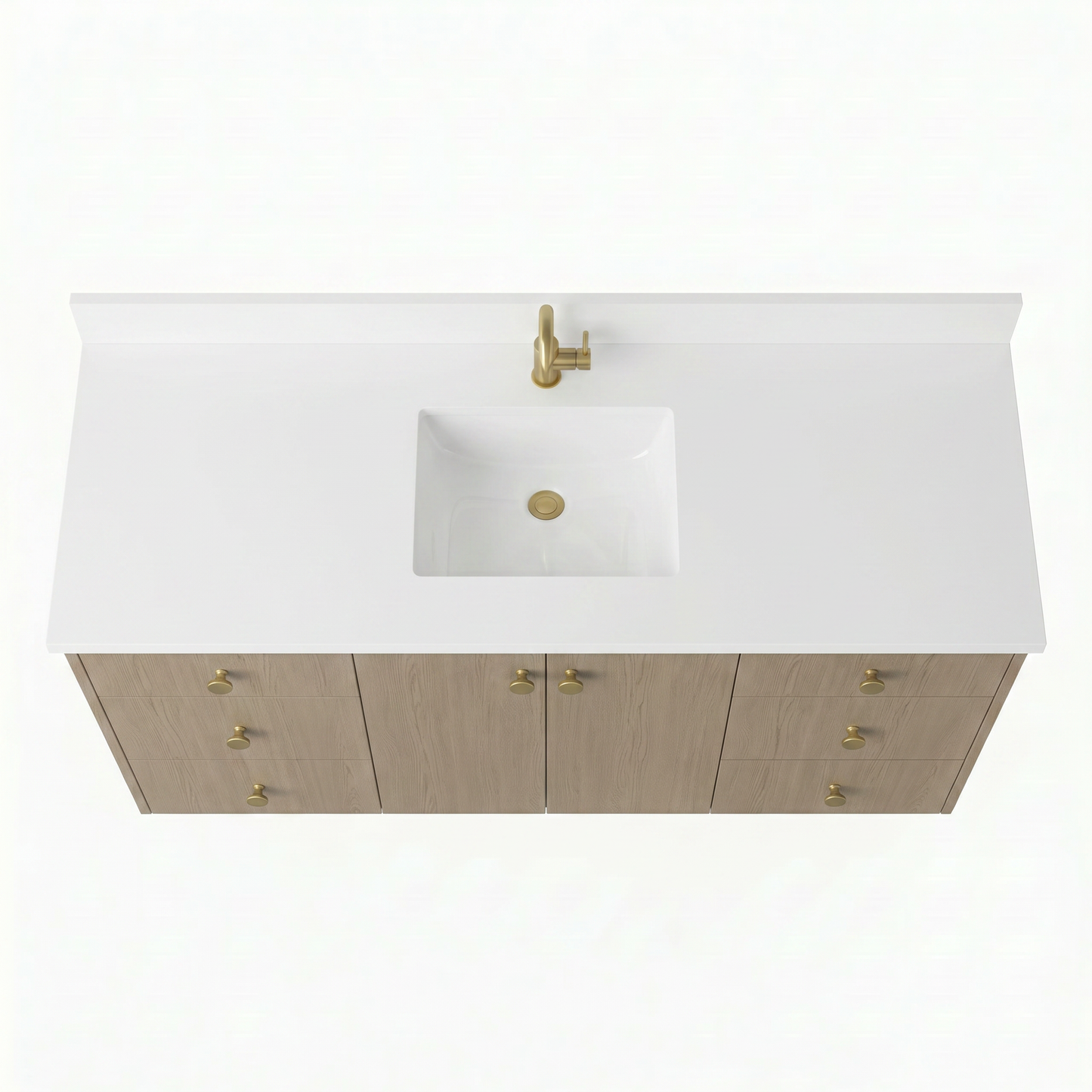 60" Manhattan Oak Vanity – Single Sink