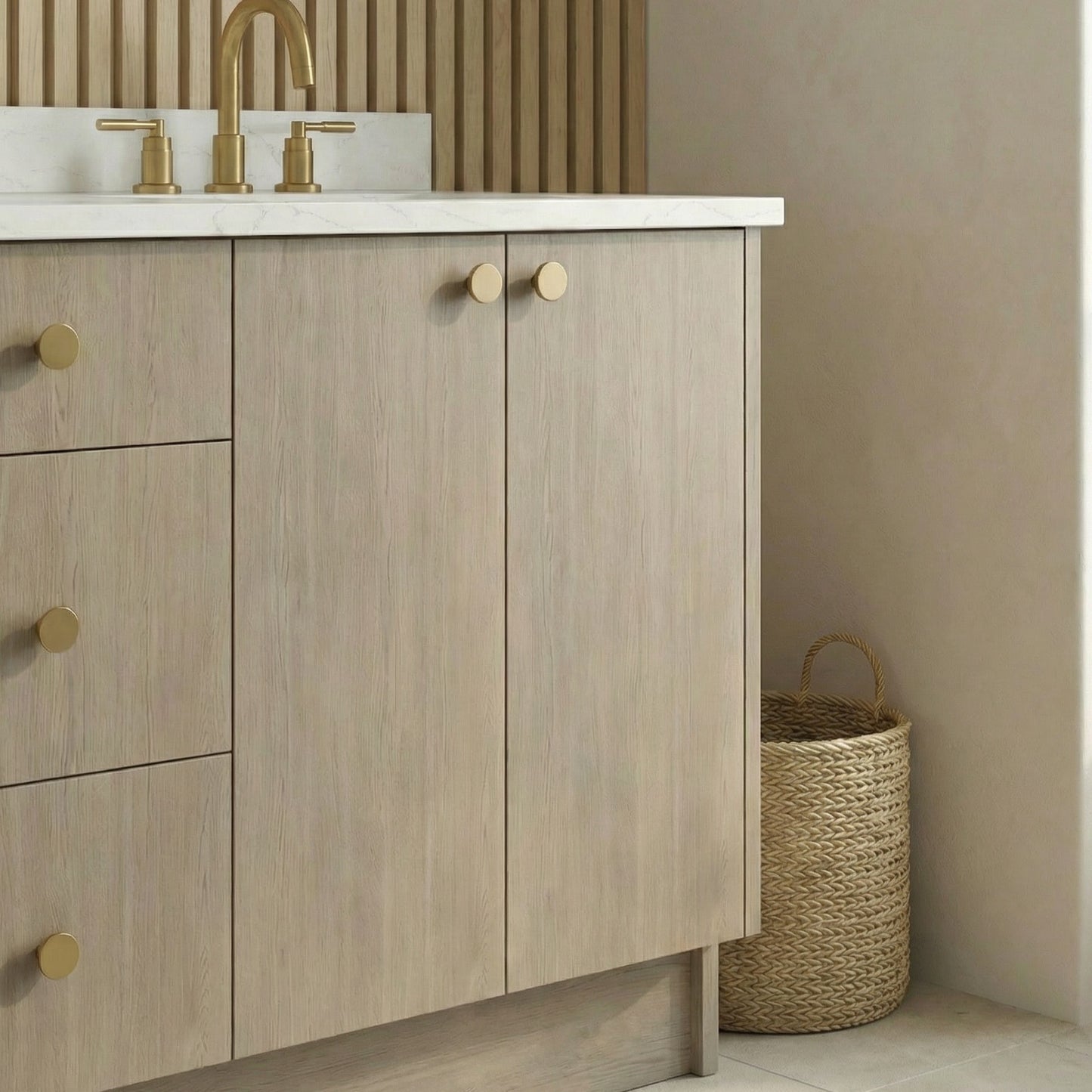 72" Manhattan Oak Vanity – Double Sink