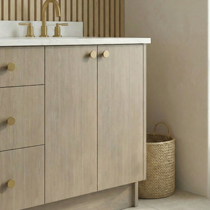 72" Manhattan Oak Vanity – Double Sink