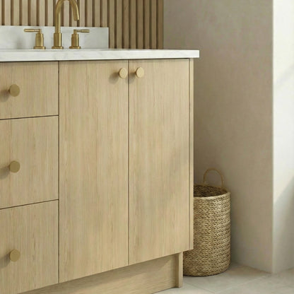 72" Ivory Oak Vanity – Double Sink