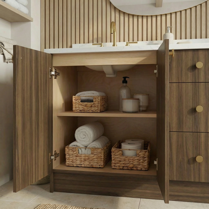 72" Smoked Walnut Vanity – Double Sink