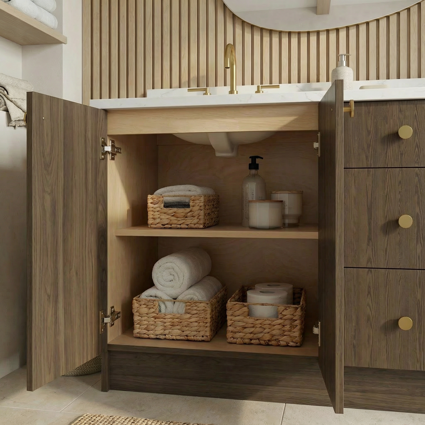 72" Cinnamon Triba Vanity – Double Sink
