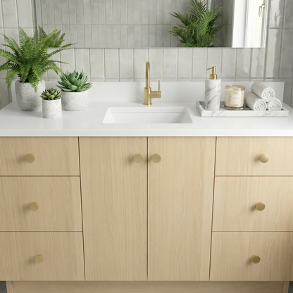 60" Milk Oak Vanity – Single Sink