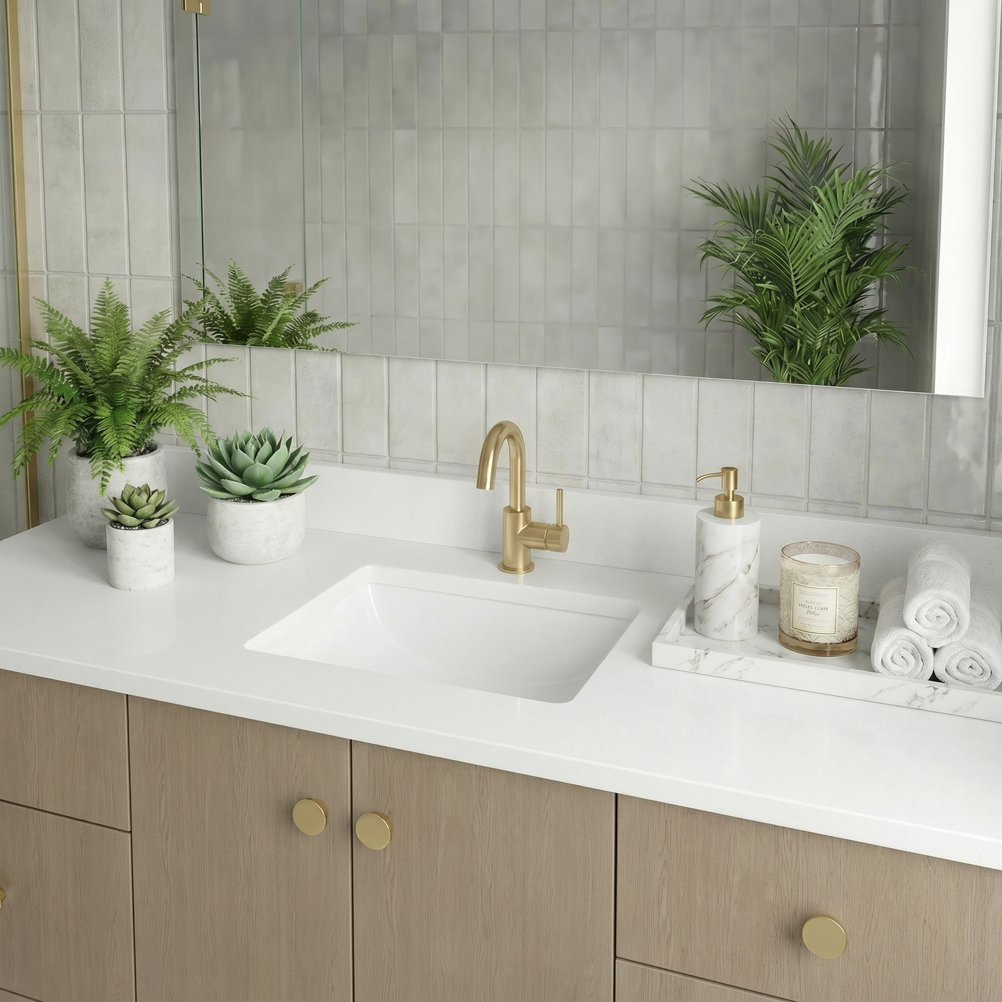 60" Manhattan Oak Vanity – Single Sink