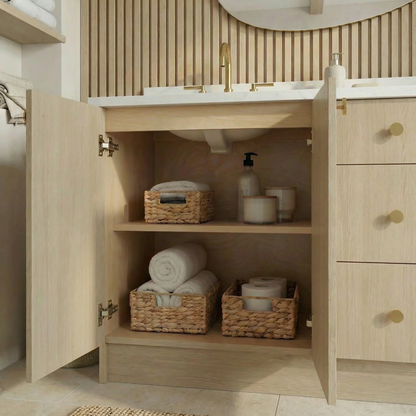 72" Desert Oak Vanity – Double Sink