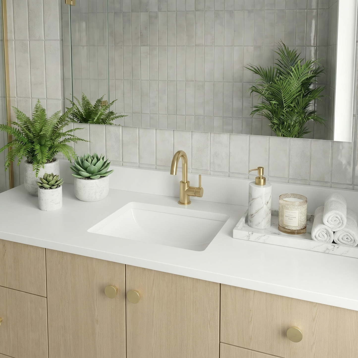 60" Desert Oak Vanity – Single Sink