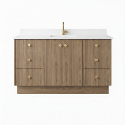 60" Frozen Walnut Vanity – Single Sink