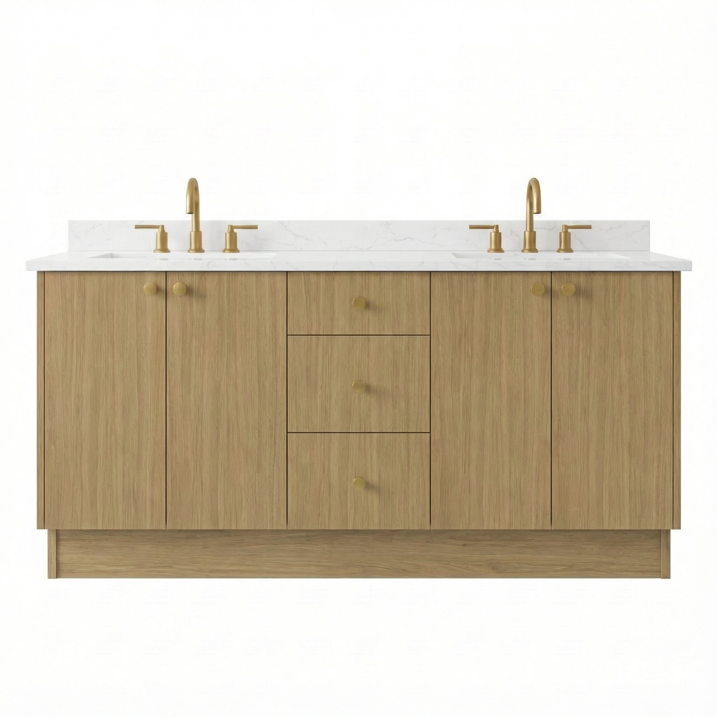 72" Sahara Oak Vanity – Double Sink
