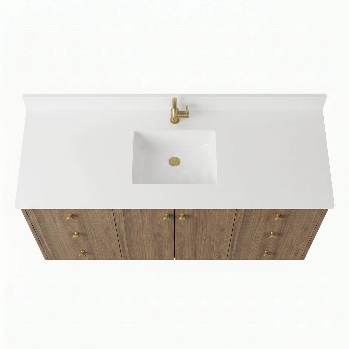 60" Frozen Walnut Vanity – Single Sink