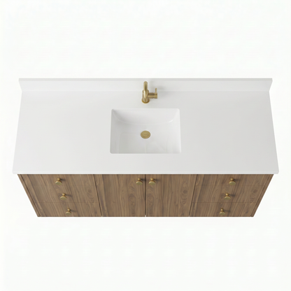 60" Frozen Walnut Vanity – Single Sink