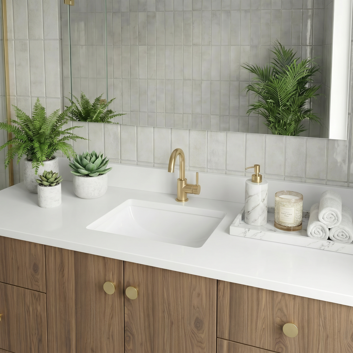 60" Frozen Walnut Vanity – Single Sink