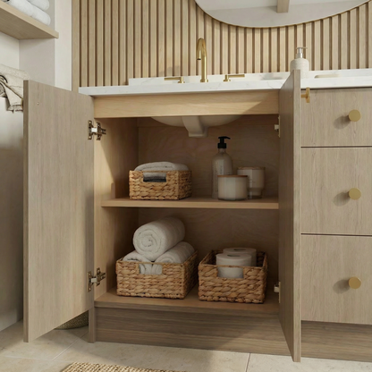 72" Manhattan Oak Vanity – Double Sink