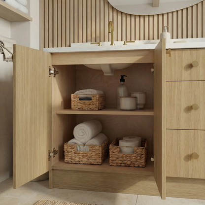 72" Sahara Oak Vanity – Double Sink