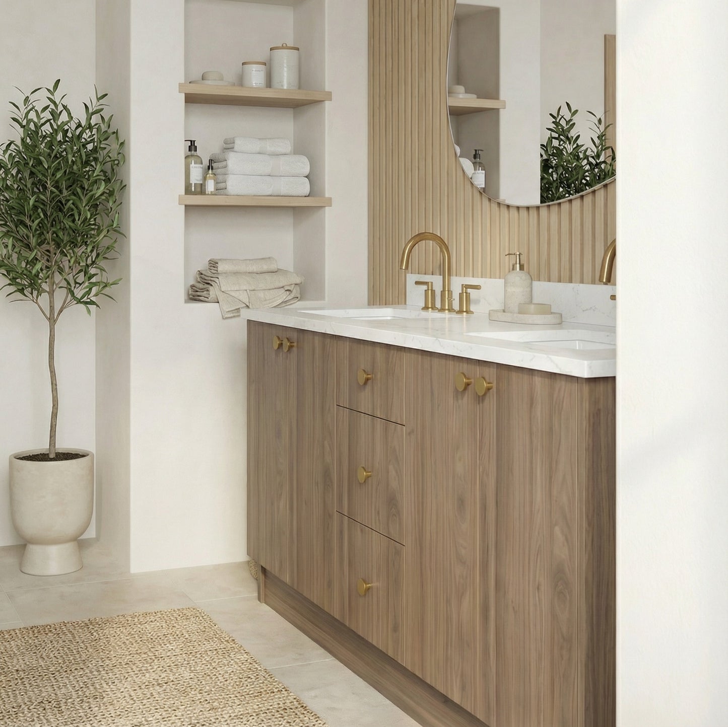 72" Frozen Walnut Vanity – Double Sink