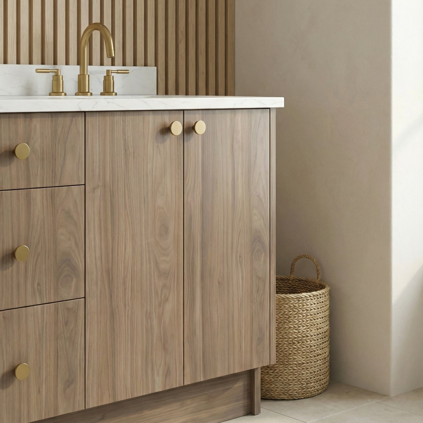 72" Frozen Walnut Vanity – Double Sink