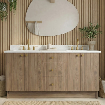 72" Frozen Walnut Vanity – Double Sink
